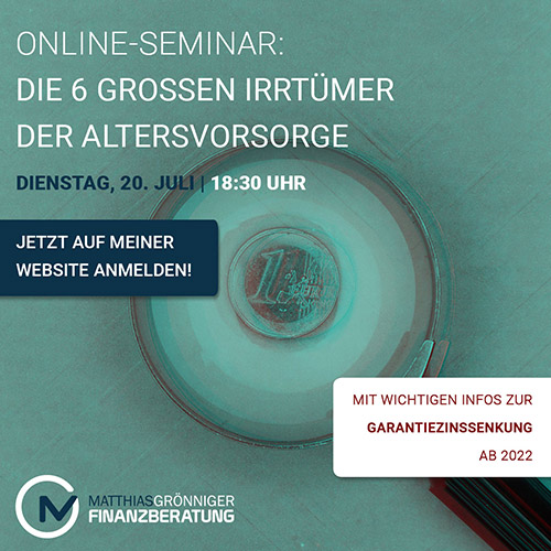 Online-Seminar: Irrtümer der Altersvorsorge